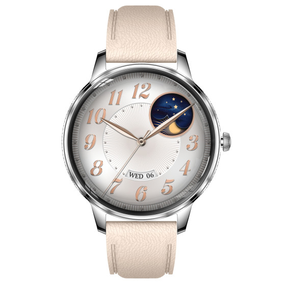 Розумний годинник UWatch Smart Brilliant Slim Silver Rubber 2 ремінці #13679