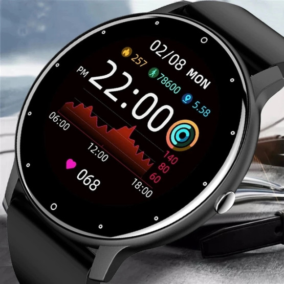Смарт-годинник UWatch Smart Classic Steel Black 2 ремінці #12343
