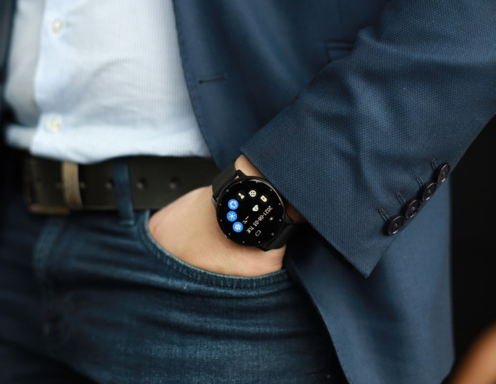Смарт-годинник UWatch Smart Classic Steel Black 2 ремінці #12355