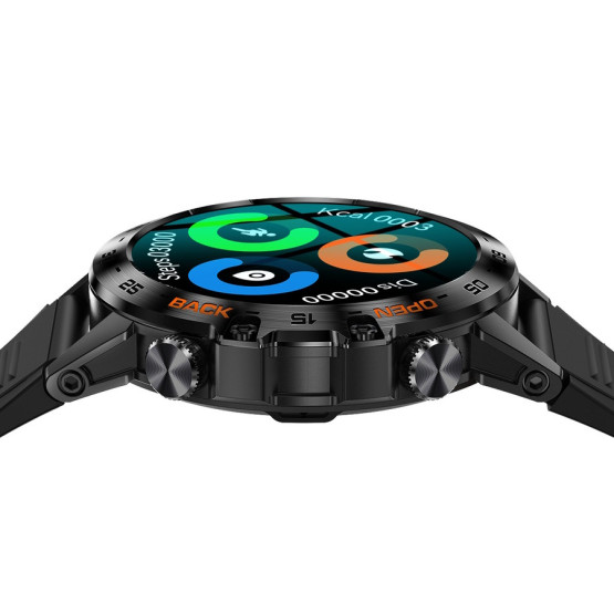 Смарт-годинник Smart Delta K52 Black Rubber, 2 ремінці розумний годинник UWatch #6485