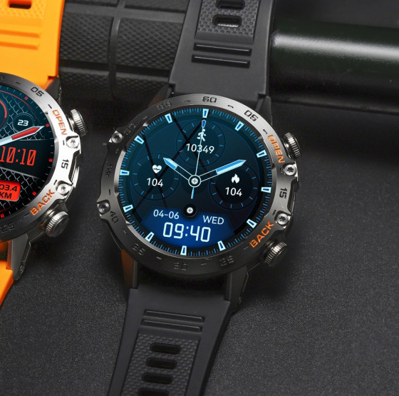 Смарт-годинник Smart Delta K52 Black Rubber, 2 ремінці розумний годинник UWatch #6479