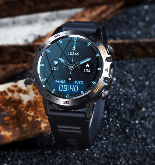 Смарт-годинник Smart Delta K52 Black Rubber, 2 ремінці розумний годинник UWatch #6480