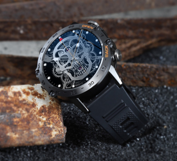 Смарт-годинник Smart Delta K52 Black Rubber, 2 ремінці розумний годинник UWatch #6483