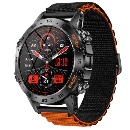 Смарт-годинник Smart Delta K52 Orange Black 3 ремінці розумний годинник UWatch