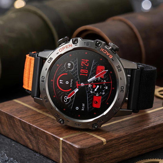 Смарт-годинник Smart Delta K52 Orange Black 3 ремінці розумний годинник UWatch #13410