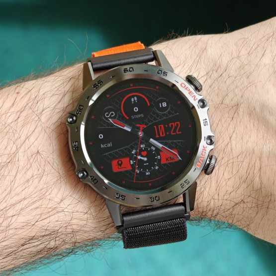 Смарт-годинник Smart Delta K52 Orange Black 3 ремінці розумний годинник UWatch #13415
