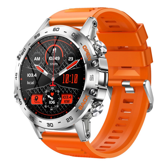 Смарт-годинник Smart Delta K52 Silver Orange, 2 ремінці розумний годинник UWatch