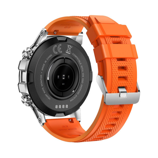 Смарт-годинник Smart Delta K52 Silver Orange, 2 ремінці розумний годинник UWatch #6507