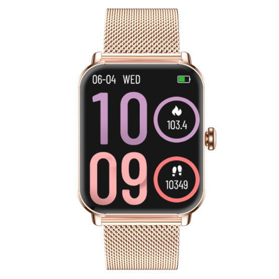 Смарт-годинник Smart Eva Gold, 2 ремінці розумний годинник UWatch #6621