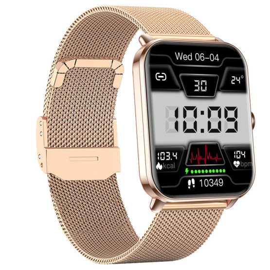 Смарт-годинник Smart Eva Gold, 2 ремінці розумний годинник UWatch #6622