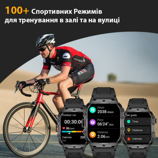 Смарт-годинник Smart Expert Nano Steel, 2 ремінці розумний годинник Lige #6592