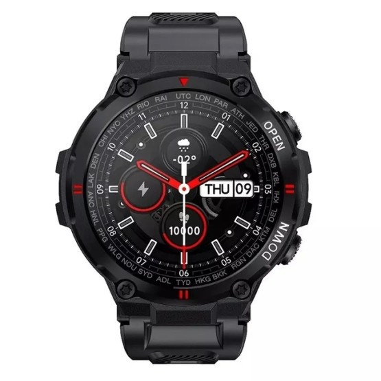 Смарт-годинник Smart Extreme Ultra Black розумний годинник UWatch #5988
