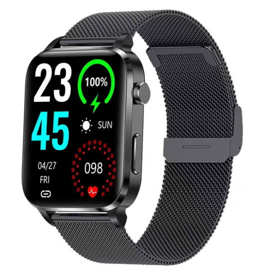 Смарт-годинник Smart F100 Black розумний годинник UWatch #6217