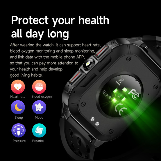 Смарт-годинник Smart Fanastic Nylon — чоловічий розумний годинник UWatch — 2 ремінці, ліхтарик, погода, секундомір, спортивні режими #10469