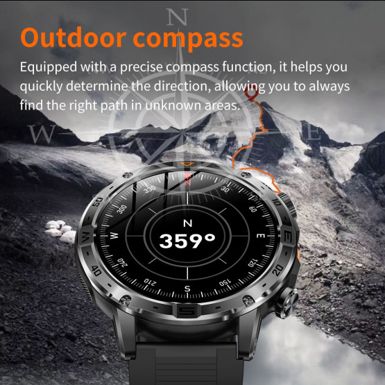 Розумний годинник Smart Fire Rubber з компасом #11236