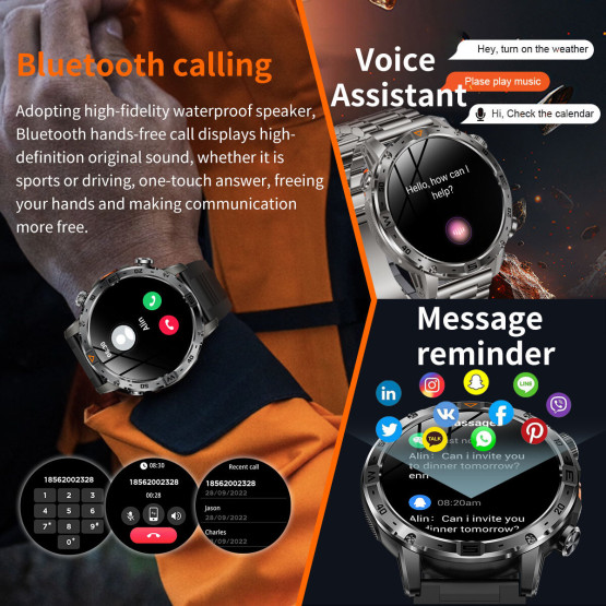 Розумний годинник Smart Fire Rubber з компасом #11240
