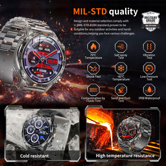 Розумний годинник Smart Fire Rubber з компасом #11228