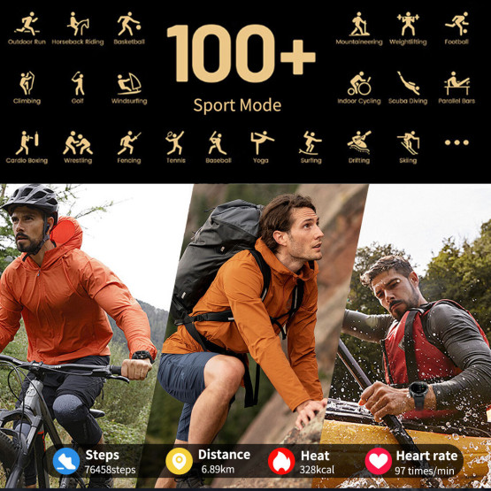 Розумний годинник Smart Fire Rubber з компасом #11231