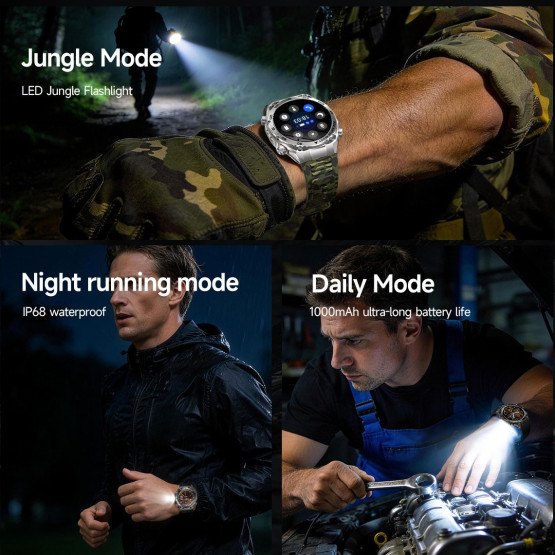 Смарт-годинник Smart Flash Rubber Silver 2 ремінці розумний годинник UWatch #13465