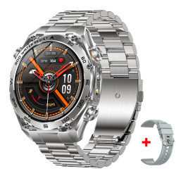 смарт-годинник smart flash steel silver 2 ремінці розумний годинник uwatch
