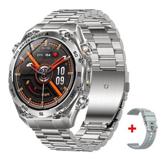 Смарт-годинник Smart Flash Steel Silver 2 ремінці розумний годинник UWatch
