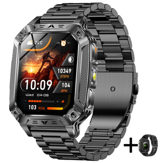 Смарт-годинник Smart Formula K+ Steel 2 ремінці розумний годинник UWatch