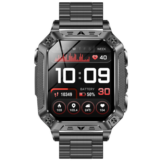 Смарт-годинник Smart Formula K+ Steel 2 ремінці розумний годинник UWatch #11808
