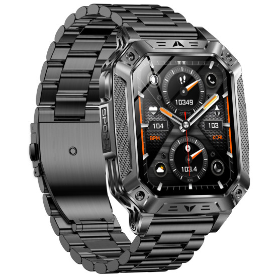 Смарт-годинник Smart Formula K+ Steel 2 ремінці розумний годинник UWatch #11809