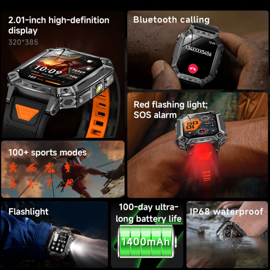 Смарт-годинник Smart Formula K+ Steel 2 ремінці розумний годинник UWatch #11810