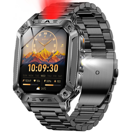 Смарт-годинник Smart Formula K+ Steel 2 ремінці розумний годинник UWatch #11814