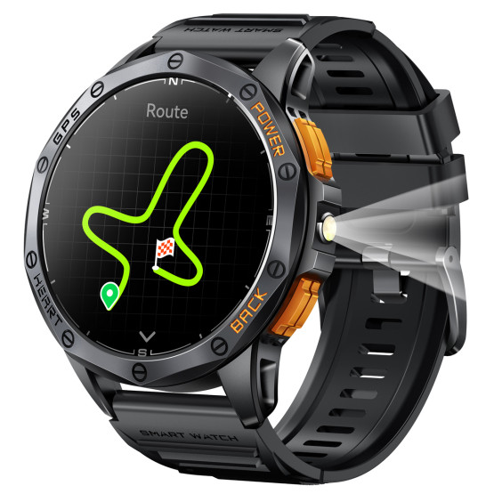 Смарт-годинник Smart GPS Max Black, 2 ремінці розумний годинник UWatch #7428