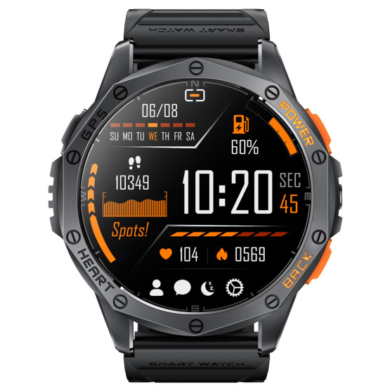 Смарт-годинник Smart GPS Max Black, 2 ремінці розумний годинник UWatch #7429