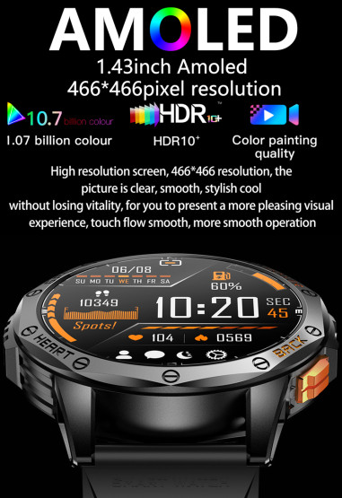 Смарт-годинник Smart GPS Max Black, 2 ремінці розумний годинник UWatch #7436