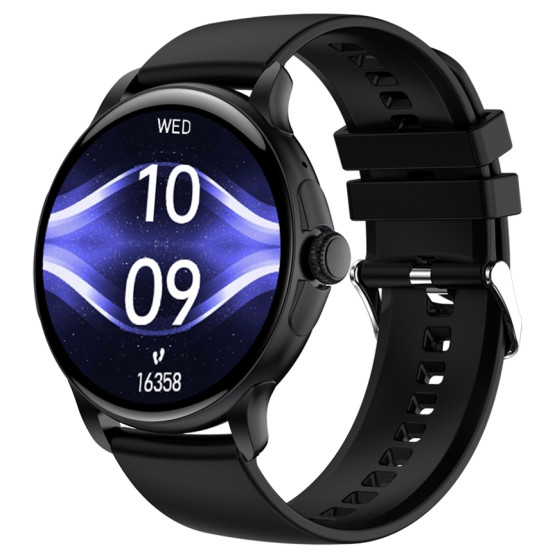 Смарт-годинник Smart Holiday Black Rubber, 2 ремінці розумний годинник UWatch #6825