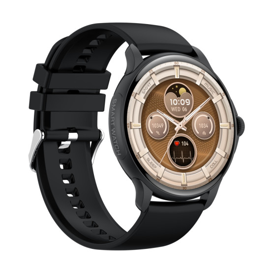 Смарт-годинник Smart Holiday Black Rubber, 2 ремінці розумний годинник UWatch #6832