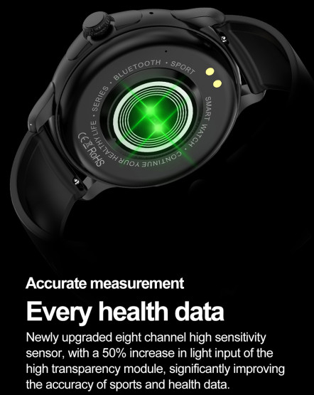 Смарт-годинник Smart Holiday Black Rubber, 2 ремінці розумний годинник UWatch #6834