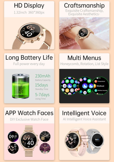 Смарт-годинник Smart IQ Girl Gold розумний годинник UWatch #6249