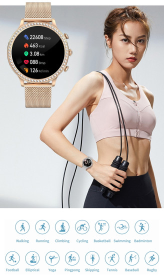 Смарт-годинник Smart IQ Girl Gold розумний годинник UWatch #6250