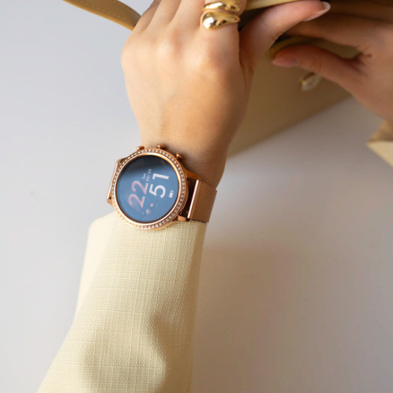 Смарт-годинник Smart IQ Girl Gold розумний годинник UWatch #6238