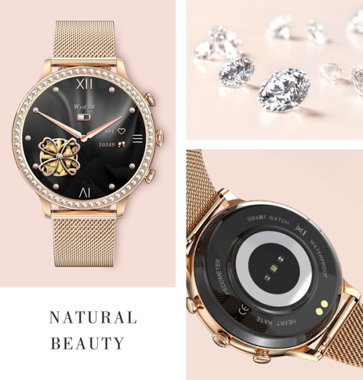 Смарт-годинник Smart IQ Girl Gold розумний годинник UWatch #6242