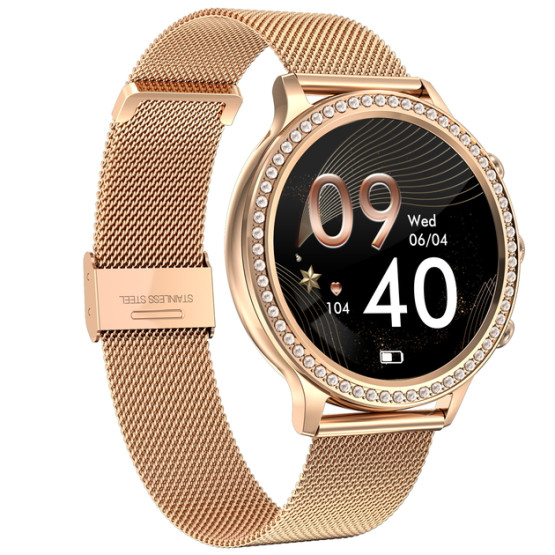Смарт-годинник Smart IQ Girl Gold розумний годинник UWatch #6243