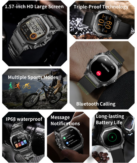 Смарт-годинник Smart Jordan Sport розумний годинник UWatch #7487