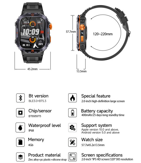 Смарт-годинник Smart Kredo розумний годинник UWatch #7587