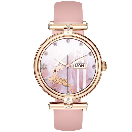 Смарт-годинник Smart Leila Rubber, 2 ремінці розумний годинник UWatch #7127