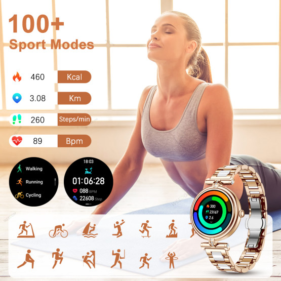 Смарт-годинник Smart Leila Rubber, 2 ремінці розумний годинник UWatch #7133