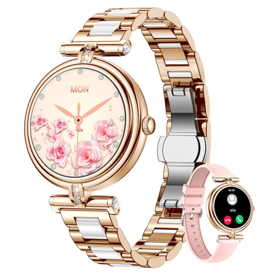 Смарт-годинник Smart Leila Steel, 2 ремінці розумний годинник UWatch