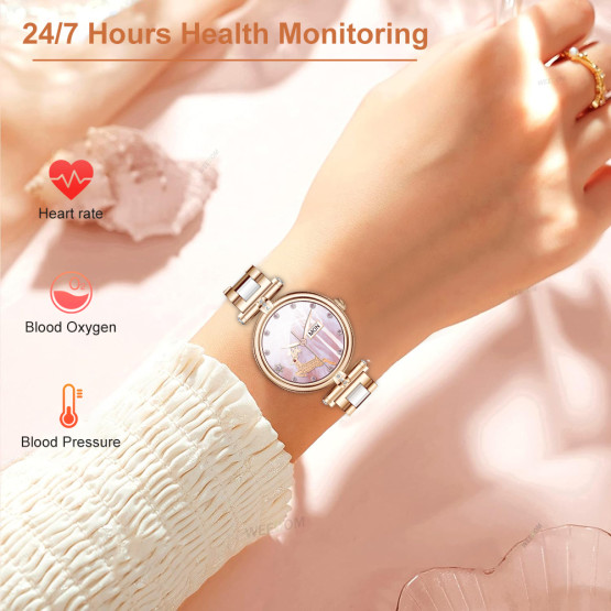 Смарт-годинник Smart Leila Steel, 2 ремінці розумний годинник UWatch #7106