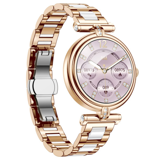 Смарт-годинник Smart Leila Steel, 2 ремінці розумний годинник UWatch #7109