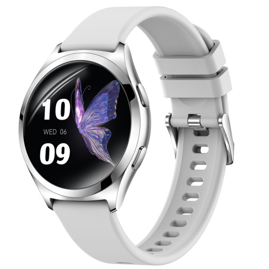 Смарт-годинник Smart Love Pro Silver Rubber, 2 ремінці розумний годинник UWatch #9585