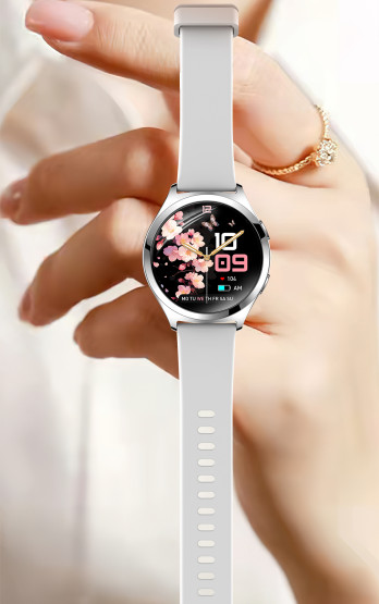 Смарт-годинник Smart Love Pro Silver Rubber, 2 ремінці розумний годинник UWatch #9595